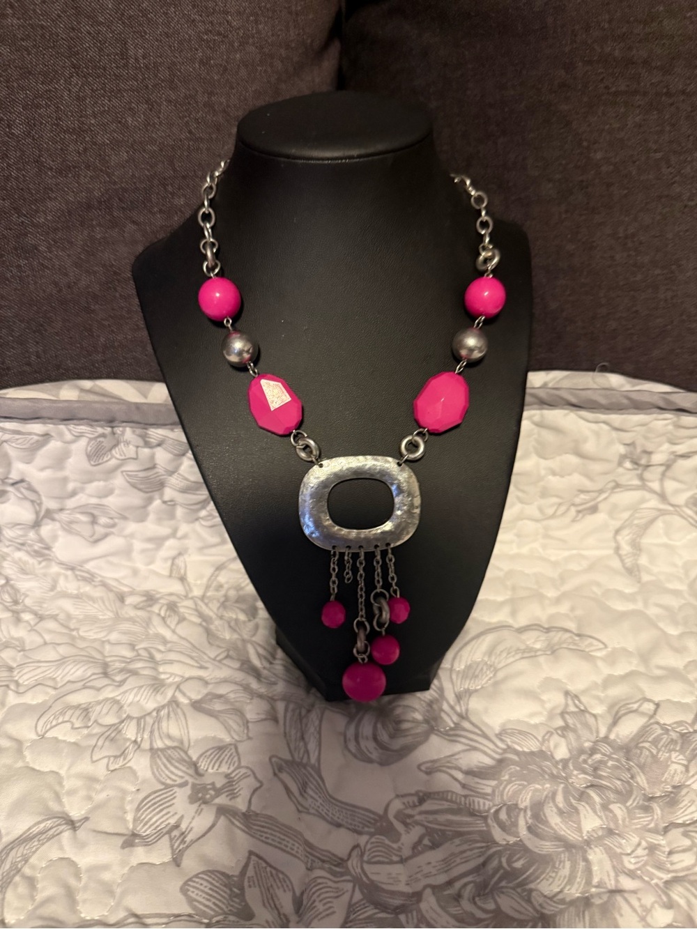 Hot Pink Statement Necklace - Stylish Women's Jewelry